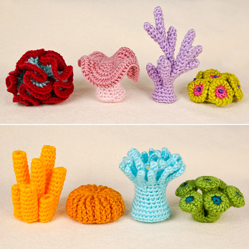 (image for) Coral Reef Collections 1 & 2: EIGHT realistic crochet patterns - Click Image to Close