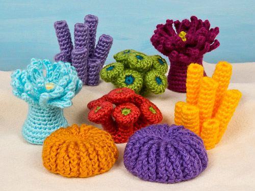 (image for) Coral Reef Collections 1 & 2: EIGHT realistic crochet patterns - Click Image to Close