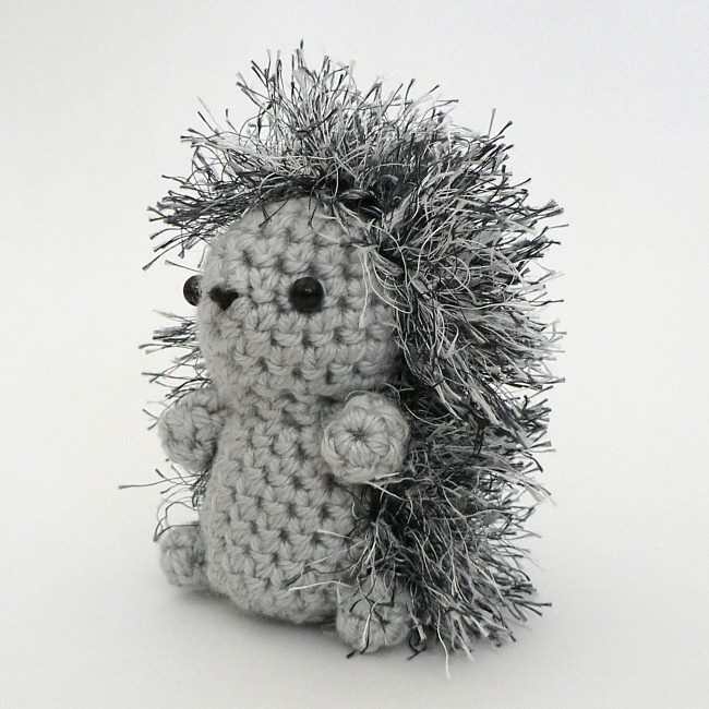 (image for) Mini Fuzzies Woodland Creatures: three amigurumi crochet patterns: Squirrel, Hedgehog, Mole - Click Image to Close