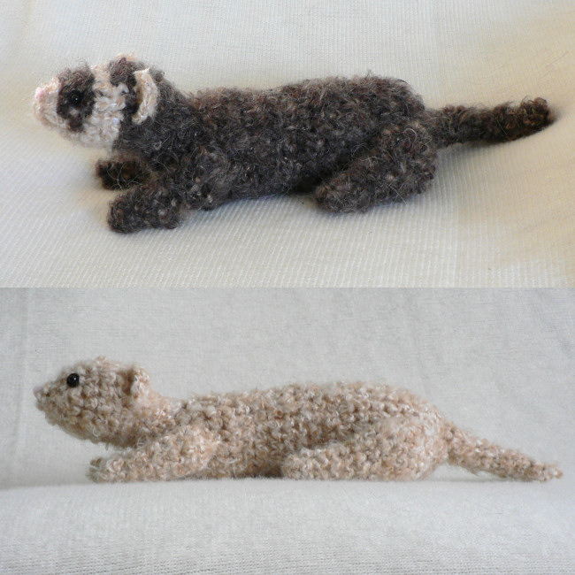 (image for) Fuzzy Ferret amigurumi crochet pattern - Click Image to Close