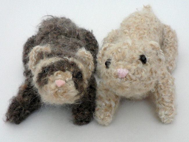(image for) Fuzzy Ferret amigurumi crochet pattern - Click Image to Close