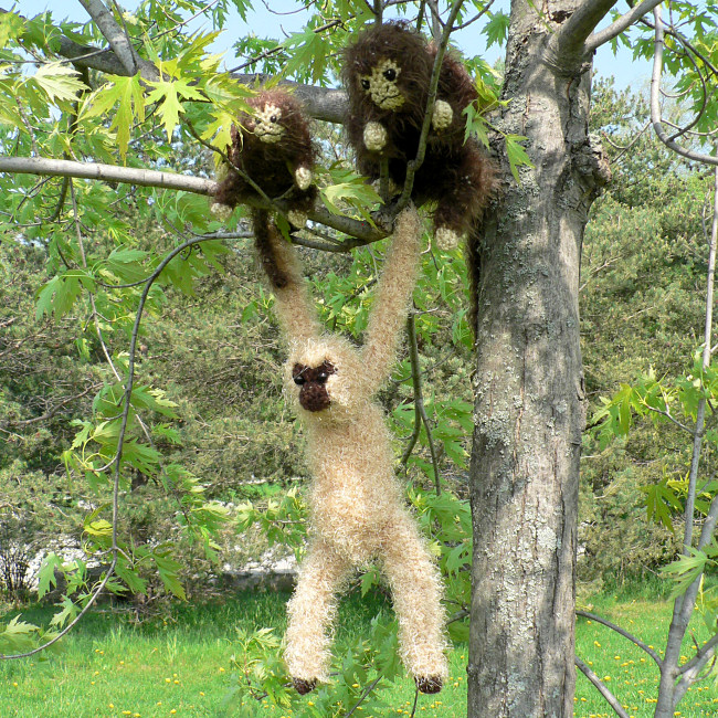 (image for) Fuzzy Monkeys amigurumi crochet pattern - Click Image to Close