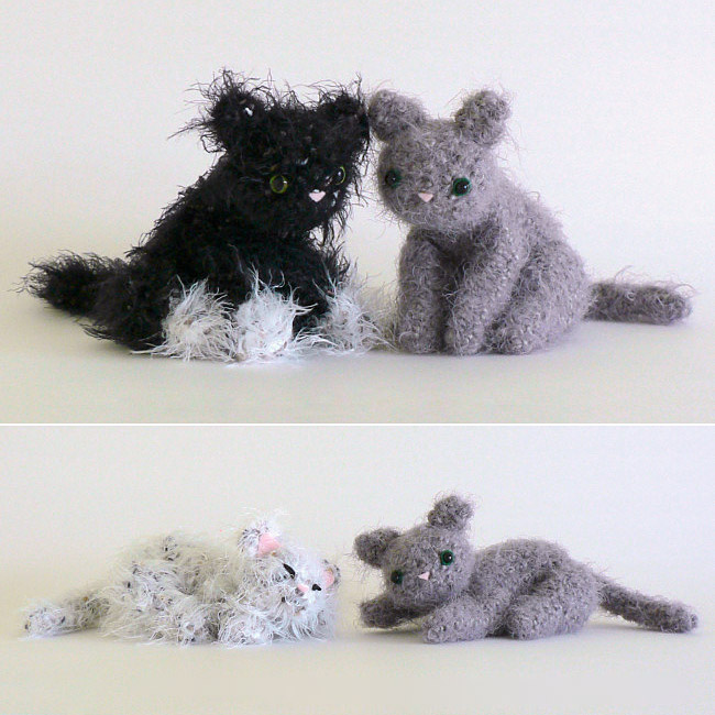 Fuzzy Kitten amigurumi crochet pattern - Click Image to Close