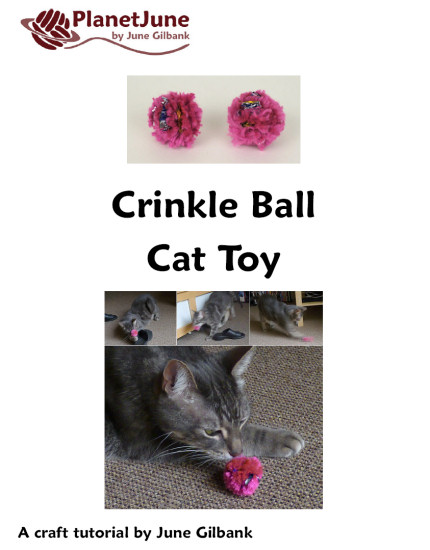 Crinkle Ball Cat Toy DONATIONWARE craft tutorial - Click Image to Close