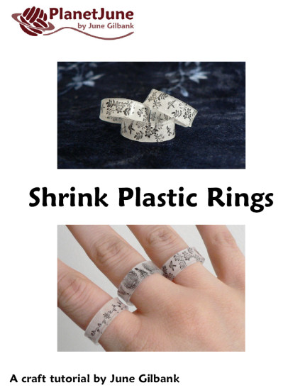 Shrink Plastic Rings DONATIONWARE craft tutorial - Click Image to Close