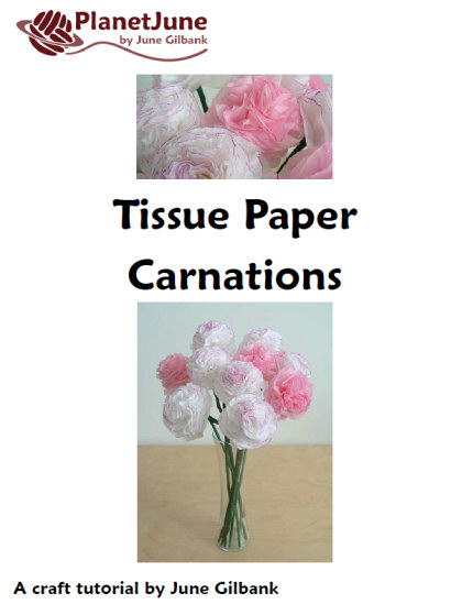 (image for) Tissue Paper Carnations DONATIONWARE paper craft tutorial - Click Image to Close