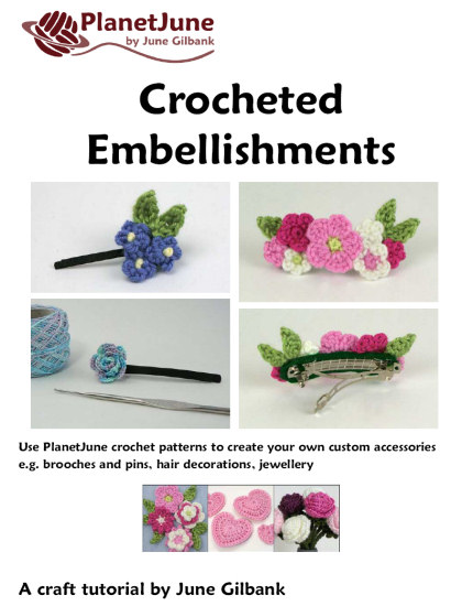 Crocheted Embellishments DONATIONWARE craft tutorial - Click Image to Close