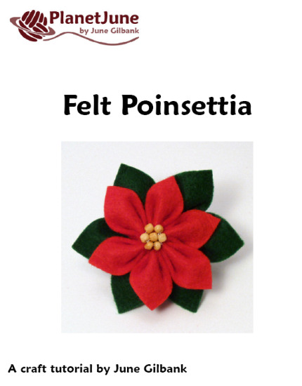 Felt Poinsettia DONATIONWARE craft tutorial - Click Image to Close