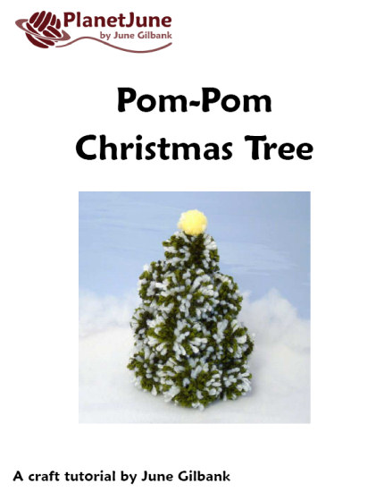 Pom-Pom Christmas Tree DONATIONWARE craft tutorial - Click Image to Close