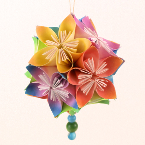 Kusudama Flowers DONATIONWARE paper craft tutorial - Click Image to Close