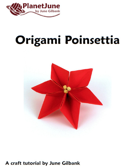 Origami Poinsettia DONATIONWARE craft tutorial - Click Image to Close