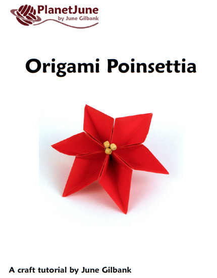 (image for) Origami Poinsettia DONATIONWARE craft tutorial - Click Image to Close