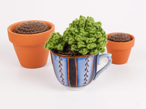 Soil Ball for 'planting' Crocheted Plants DONATIONWARE tutorial - Click Image to Close