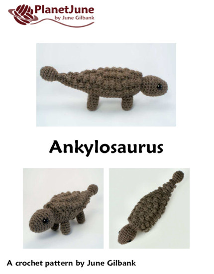 (image for) Ankylosaurus - amigurumi dinosaur crochet pattern - Click Image to Close