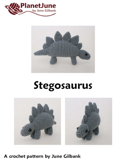 Stegosaurus - amigurumi dinosaur crochet pattern - Click Image to Close