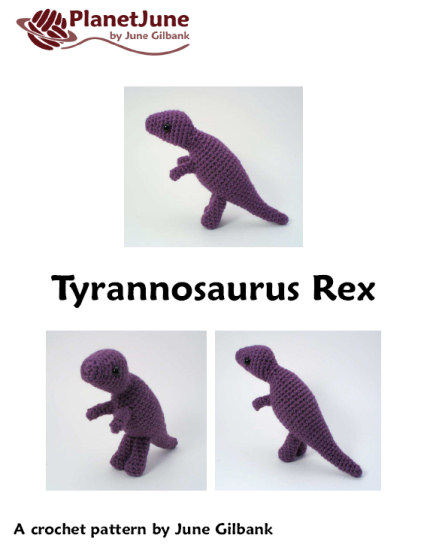 (image for) Tyrannosaurus Rex - amigurumi dinosaur crochet pattern - Click Image to Close