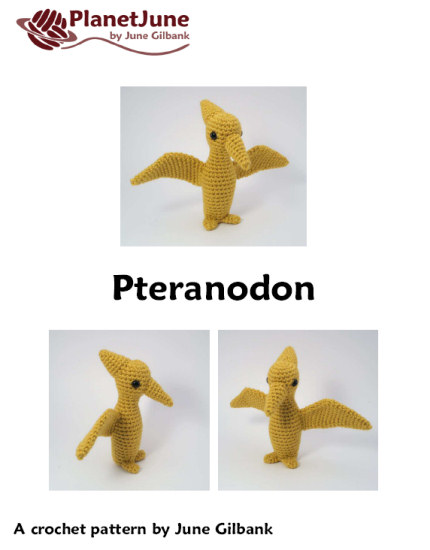 Pteranodon - amigurumi dinosaur crochet pattern - Click Image to Close