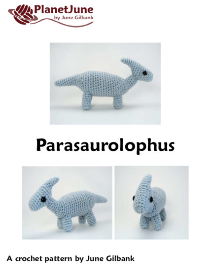 Parasaurolophus - amigurumi dinosaur crochet pattern - Click Image to Close