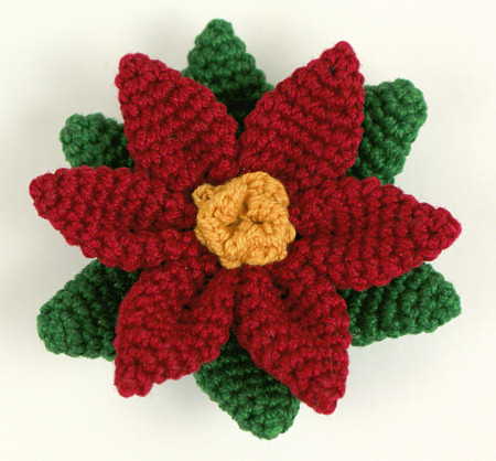 (image for) Poinsettia DONATIONWARE crochet pattern - Click Image to Close