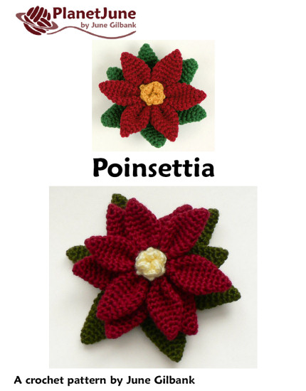 (image for) Poinsettia DONATIONWARE crochet pattern - Click Image to Close