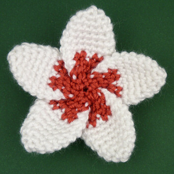 Plumeria DONATIONWARE flower crochet pattern - Click Image to Close