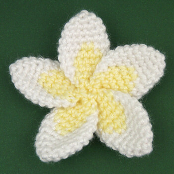 Plumeria DONATIONWARE flower crochet pattern - Click Image to Close