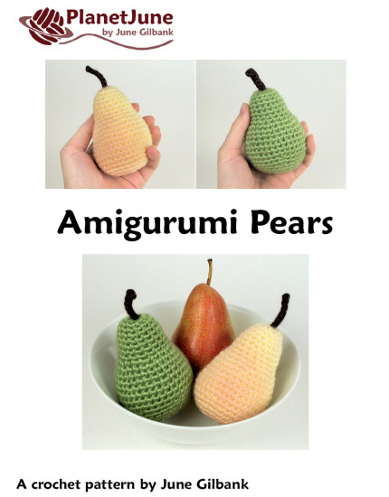 (image for) Amigurumi Pears DONATIONWARE crochet pattern - Click Image to Close