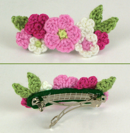 Posy Blossoms DONATIONWARE flowers and leaves crochet pattern - Click Image to Close