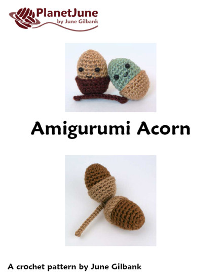 Amigurumi Acorn DONATIONWARE crochet pattern - Click Image to Close