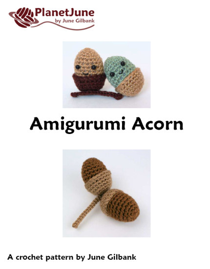 (image for) Amigurumi Acorn DONATIONWARE crochet pattern - Click Image to Close