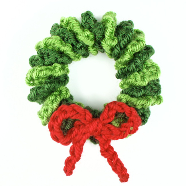 (image for) Mini Wreath Ornament DONATIONWARE crochet pattern - Click Image to Close