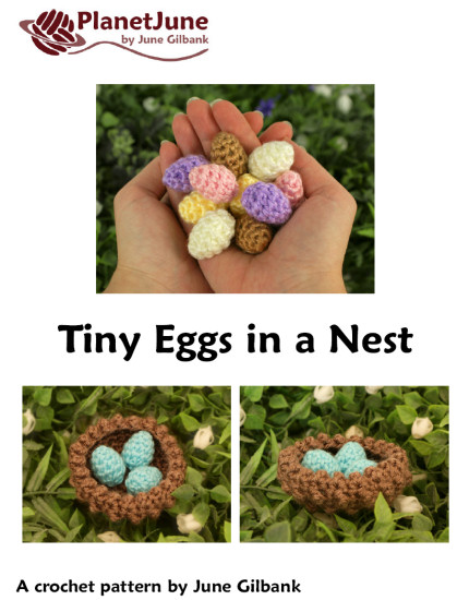(image for) Tiny Eggs in a Nest DONATIONWARE crochet pattern - Click Image to Close