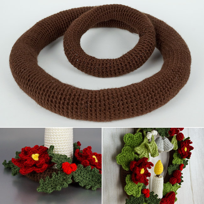 Crocheted Wreath Base DONATIONWARE crochet pattern - Click Image to Close