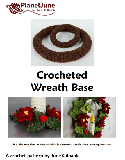 Crocheted Wreath Base DONATIONWARE crochet pattern - Click Image to Close