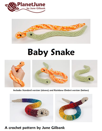 (image for) Baby Snake DONATIONWARE crochet pattern - Click Image to Close