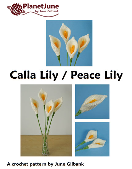 (image for) Calla Lily / Peace Lily DONATIONWARE crochet pattern - Click Image to Close