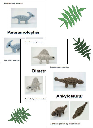 (image for) Dinosaurs Set 3 - THREE amigurumi crochet patterns - Click Image to Close