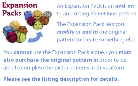 (image for) Gaming Dice EXPANSION PACK crochet pattern - Click Image to Close