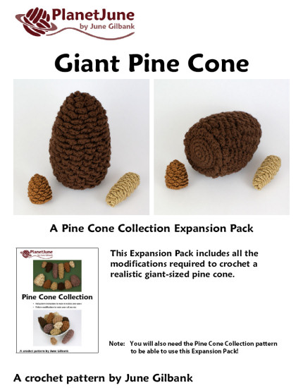 (image for) Giant Pine Cone EXPANSION PACK crochet pattern - Click Image to Close