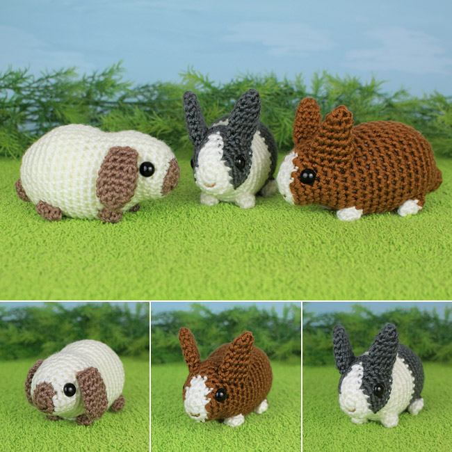 Baby Bunnies 2 - three EXPANSION PACK amigurumi crochet patterns - Click Image to Close