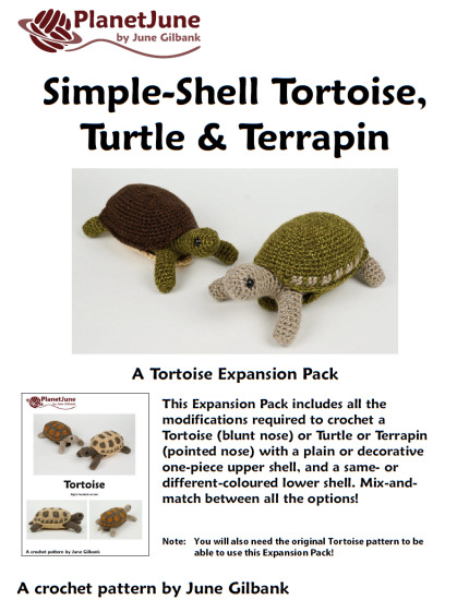 Simple-Shell Tortoise, Turtle & Terrapin EXPANSION PACK crochet pattern - Click Image to Close
