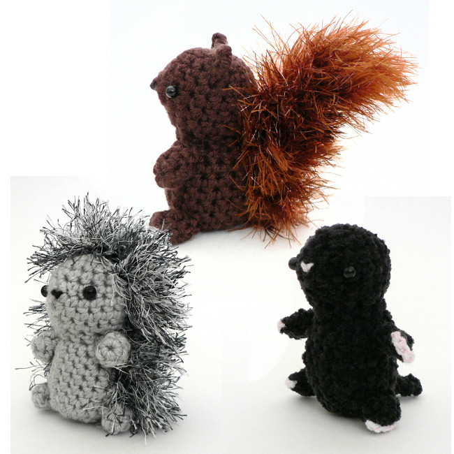 (image for) Fuzzy Friends CUSTOM SET (pick any 3) crochet patterns - Click Image to Close