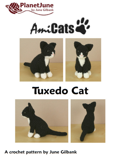 AmiCats Tuxedo Cat amigurumi crochet pattern - Click Image to Close