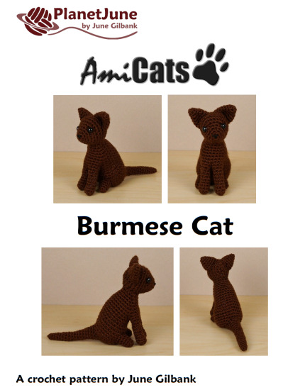 AmiCats Burmese Cat amigurumi crochet pattern - Click Image to Close