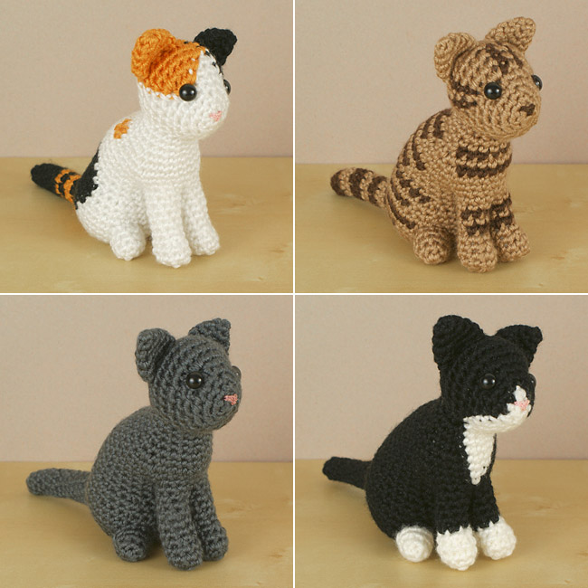 (image for) AmiCats Collection 1 - FOUR amigurumi cat crochet patterns - Click Image to Close