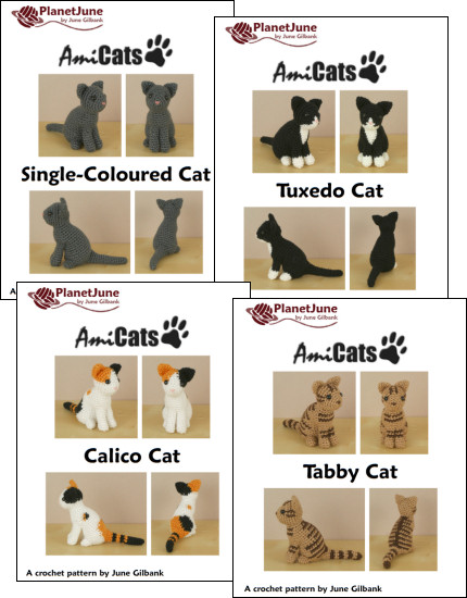 (image for) AmiCats Collection 1 - FOUR amigurumi cat crochet patterns - Click Image to Close