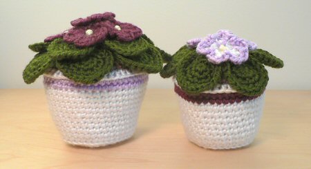 (image for) African Violets crochet pattern - Click Image to Close