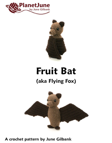(image for) Fruit Bat (Flying Fox) amigurumi crochet pattern - Click Image to Close