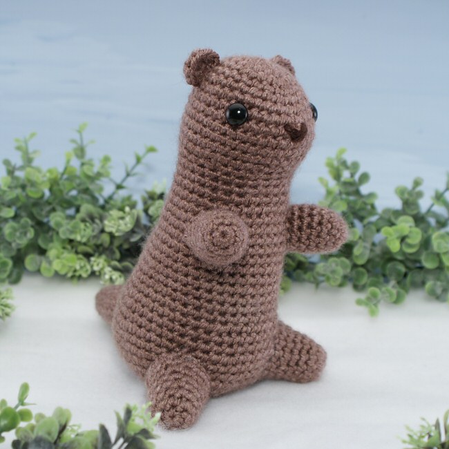 (image for) Groundhog (aka Woodchuck, Marmot) amigurumi crochet pattern - Click Image to Close