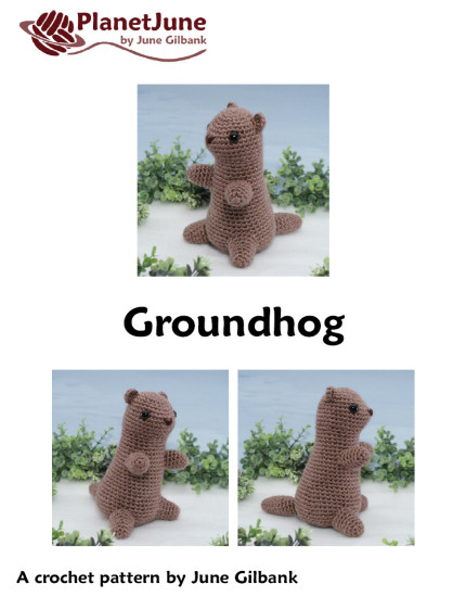 Groundhog (aka Woodchuck, Marmot) amigurumi crochet pattern - Click Image to Close